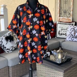 Halloween Graphic Button Down‎ Shirt